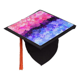 Toque De Diplômé Fière Omnisexualité Groovy Boho Excentrique Floral