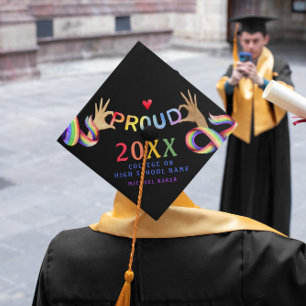 Toque De Diplômé Fierté LGBTQ diplômé nom classe année & école