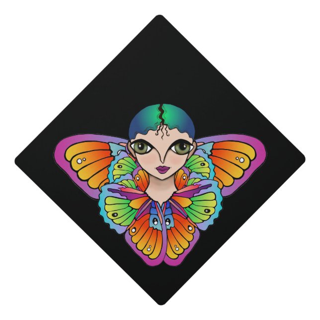 Toque De Diplômé Fille aux ailes papillon (Devant)