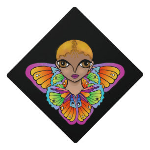 Toque De Diplômé Fille aux ailes papillon