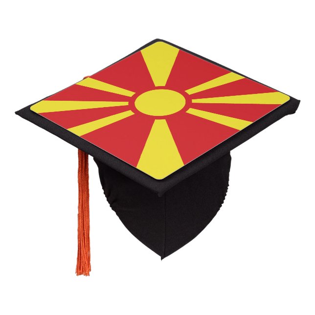 Toque De Diplômé Flag de Macedonia (Incliné)