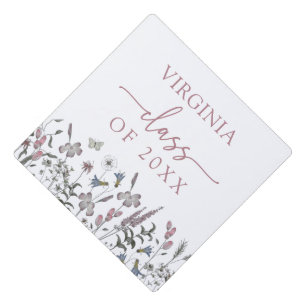 Toque De Diplômé Fleur sauvage Pastel