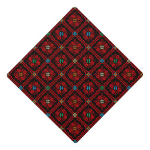 Toque De Diplômé Fleurs rouges Palestine Broderie tatreez Motif