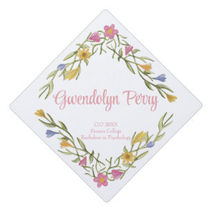 Toque De Diplômé Floral Boho College Graduation Party