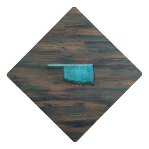 Toque De Diplômé Forme d'Oklahoma Turquoise
