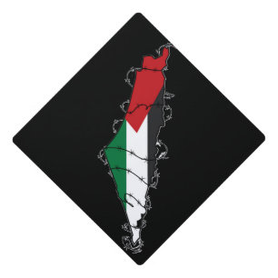 Toque De Diplômé Free Palestine Barbared Wire Map Liberté palestini
