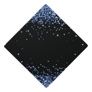 Toque De Diplômé Fun Blue White Crystal Parties scintillant étincel