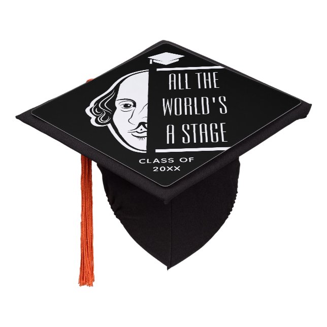 Toque De Diplômé Fun Shakespeare Citation Collège Lycée Casquette (Incliné)