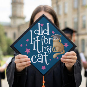 Toque De Diplômé Funny Grad l'a fait pour mon chat mignon blanc Tur