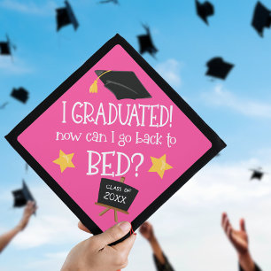 Toque De Diplômé Funny Grad Maintenant Puis-Je Retourner Au Lit Ros