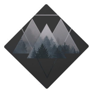 Toque De Diplômé Géométrie Triangles Misty Forest