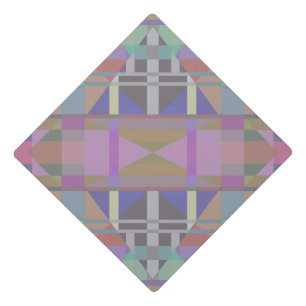 Toque De Diplômé Géométrique vert violet rose
