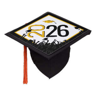 Toque De Diplômé Gold et Black 2025 Graduation