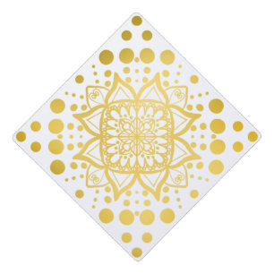 Toque De Diplômé Gold Mandala Design