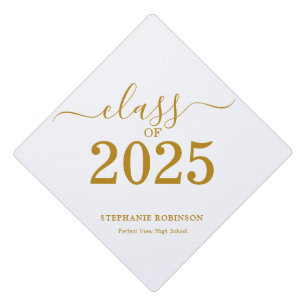 Toque De Diplômé Gold Script Class of 2025