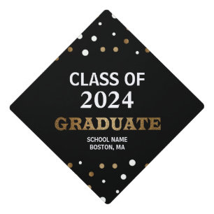 Toque De Diplômé Golden Milestone : Classe de Gradu personnalisé 20