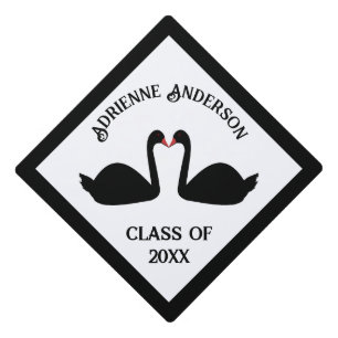 Toque De Diplômé Gothique Baiser Black Swans Personnalisé