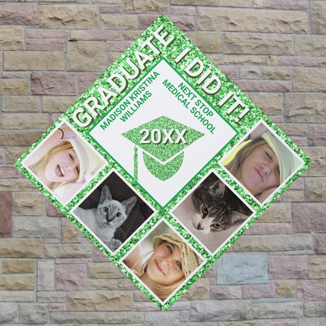 Toque De Diplômé Grad Glam Green Celebry 5 Photo (Créateur téléchargé)