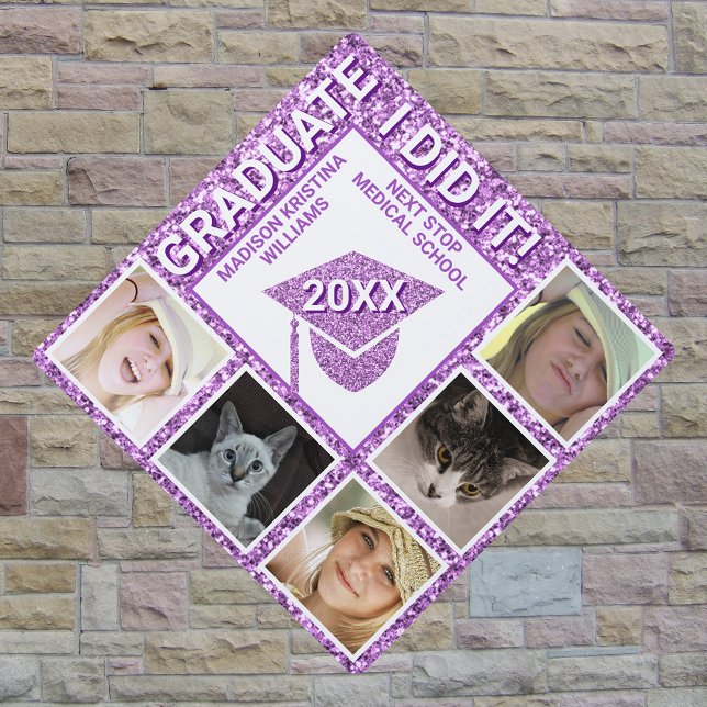 Toque De Diplômé Grad Glam Purple Celebry Trendy 5 Photo (Créateur téléchargé)