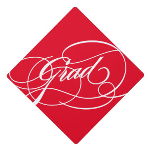 Toque De Diplômé Grad par script en rouge