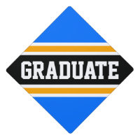 GRADUATE D'Athlétisme brillant Bleu noir rayures