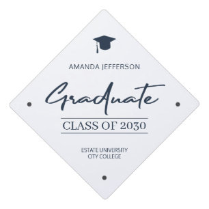 Toque De Diplômé Graduation Classe année école élégant script tenda