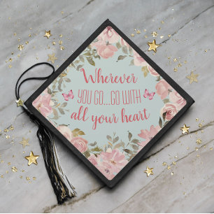 Toque De Diplômé Graduation Inspirational Pink Mint Partout où vous