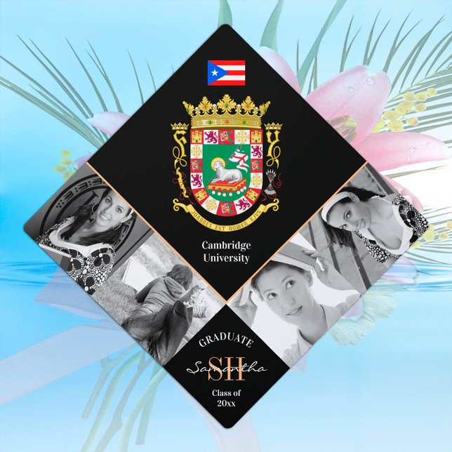 Toque De Diplômé Graduation multi photo & Porto Rico élégant (Créateur téléchargé)
