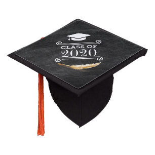 Toque De Diplômé Graduation Party Retro Chalkboard Classe de 2020