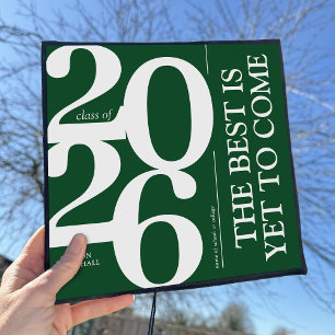 Toque De Diplômé Gras 2025 Élégante casquette verte pour diplôme