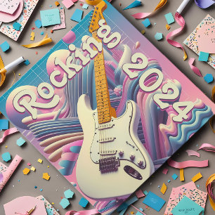 Toque De Diplômé Guitare électrique Pink Pastel Y2K Vaporwave Music