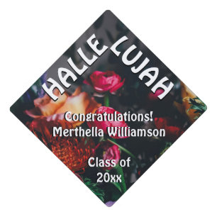 Toque De Diplômé HALLELUJAH Bouquet floral grège élégant