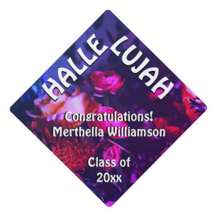 Toque De Diplômé HALLELUJAH Bouquet floral PURPLE élégant
