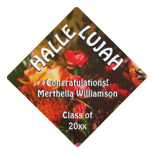 Toque De Diplômé HALLELUJAH Bouquet floral rouge élégant