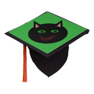 Toque De Diplômé Halloween Tassel de chat noir Topsel