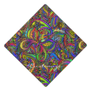 Toque De Diplômé Hippie Super Psychedelic Design Thunder_Cove