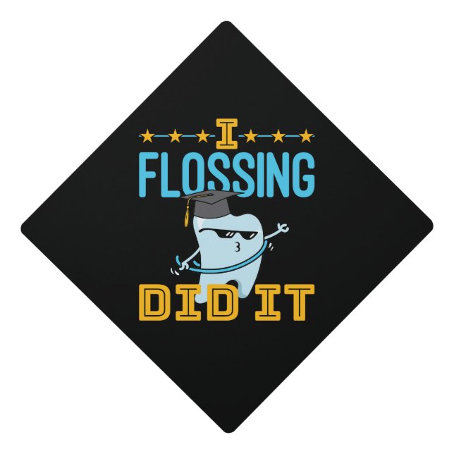 Toque De Diplômé I Flossing L'A Fait Diplôme Dentaire Dentiste RDH (Devant)