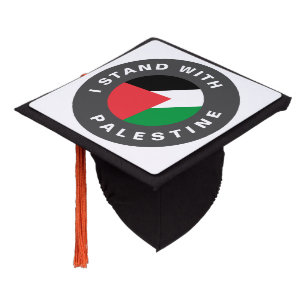 Toque De Diplômé I Stand with Palestine flag texte personnalisé
