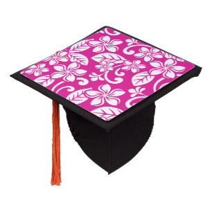 Toque De Diplômé ÎLE PLUMERIA (ROSE CHAUDE) Tassel Topper