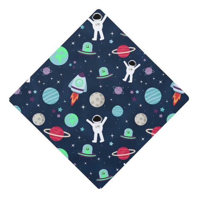 Toque De Diplômé Illustration du Motif spatial (Devant)