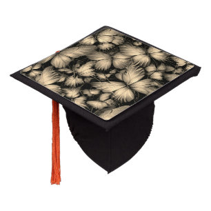 Toque De Diplômé Impression de papillons dorés