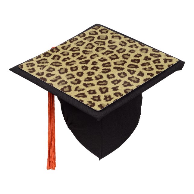 Toque De Diplômé Imprimer Leopard / Cheetah (Incliné)