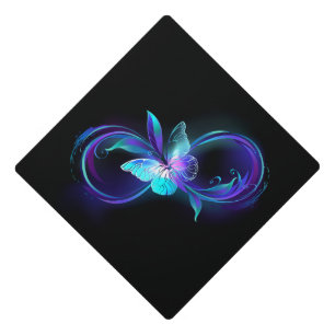 Toque De Diplômé Infinité brillante avec papillon magique