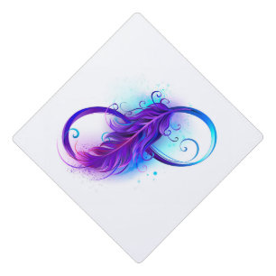 Toque De Diplômé Infinity with purple feather