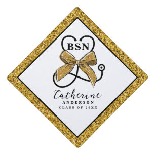 Toque De Diplômé Infirmière de la Parties scintillant d'or