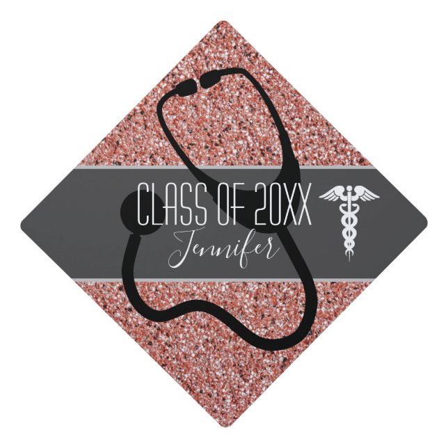 Toque De Diplômé Infirmière Médicale Caduceus Stethoscope Parties s (Devant)
