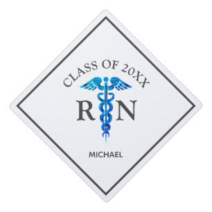 Toque De Diplômé Infirmière RN Blue Médicale Nom du produit