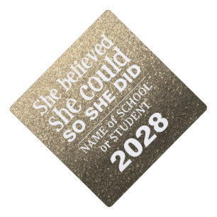 Toque De Diplômé Inspiration Motivationnelle Faux Parties scintilla
