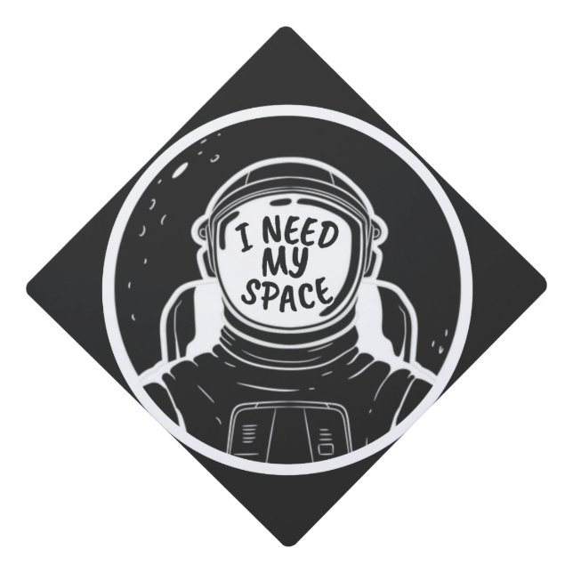 TOQUE DE DIPLÔMÉ J'AI BESOIN D'ESPACE (Devant)