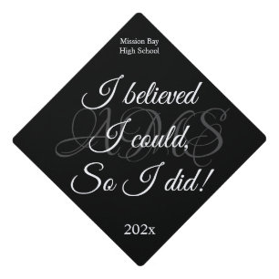 Toque De Diplômé J'ai cru que je pouvais faire une citation en noir